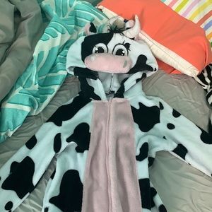 Cow jumpsuit pajamas. Small. Pre-worn.